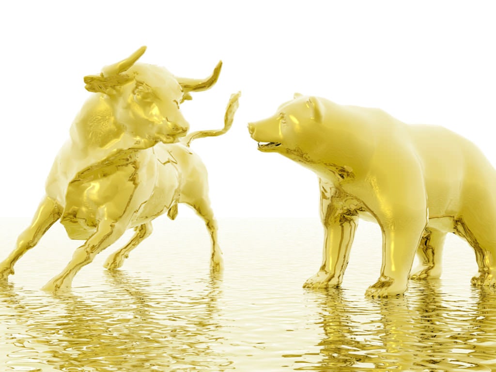 O touro e o urso representam compradores e vendedores no mercado financeiro